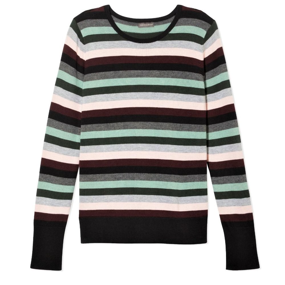 NWOT Vince Camuto Stripe Pullover Crewneck Sweater